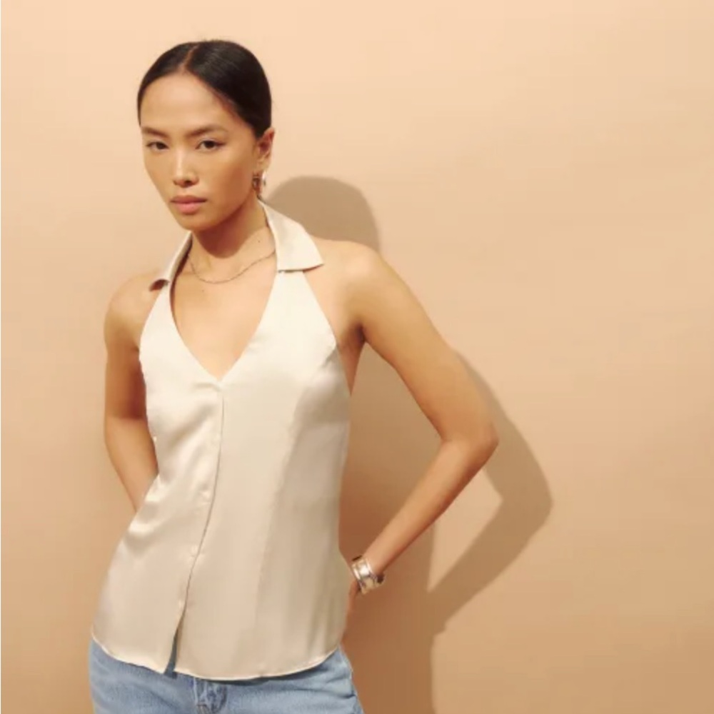 Reformation Erin Silk Top